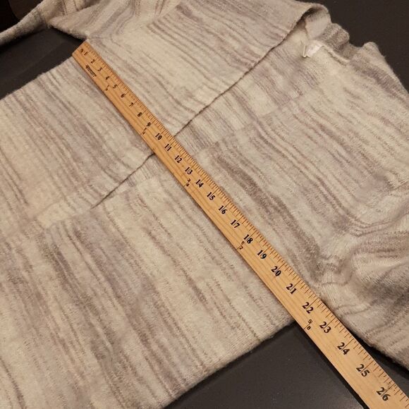 Caslon Long Cream and Gray Cardigan Sweater - Picture 7 of 7
